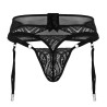 CandyMan String et Porte-jarretelles Heria Noir
